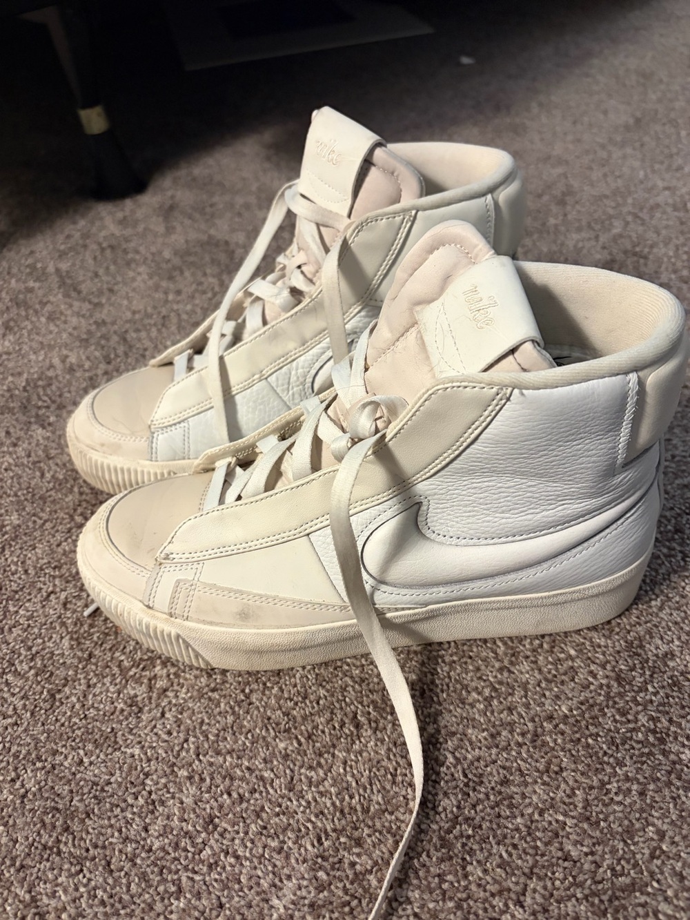 Nike Women’s High-Top Sneakers in Cream/White